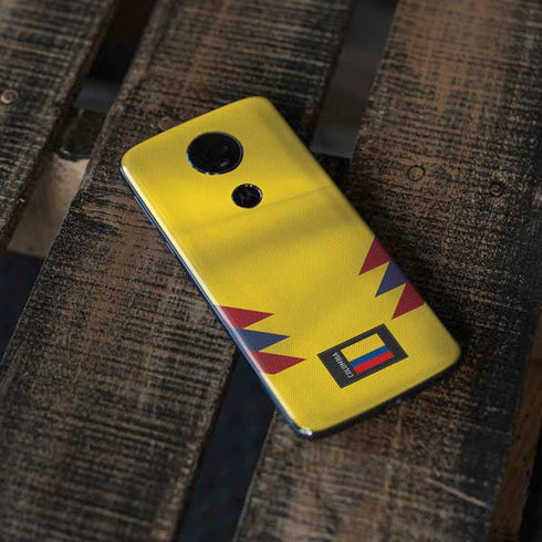 Colombia Soccer Flag Moto E5 Plus Skin